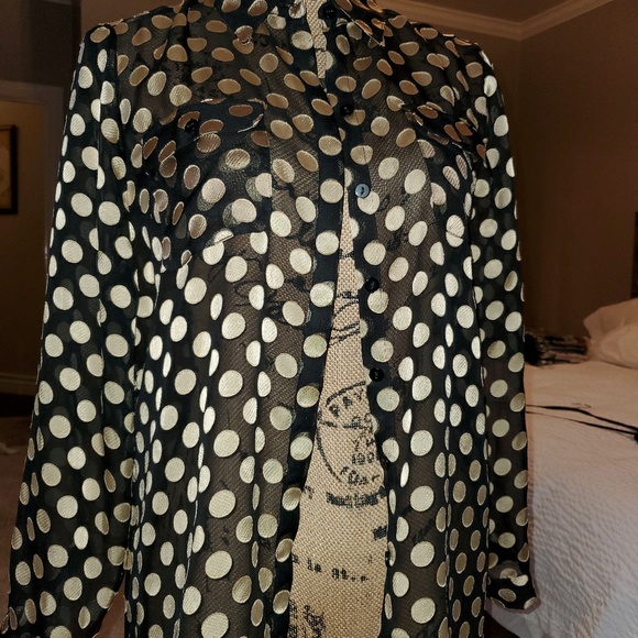 Chico's see thru Blouse - Picture 2 of 3